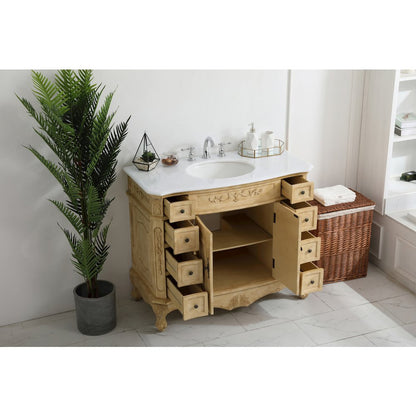 42 inch Single Bathroom vanity in Light Antique Beige