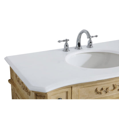 42 inch Single Bathroom vanity in Light Antique Beige