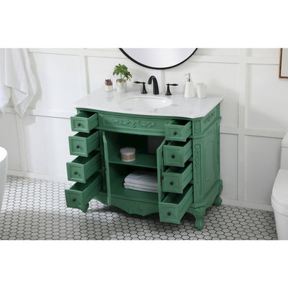 42 inch Single Bathroom vanity in vintage mint