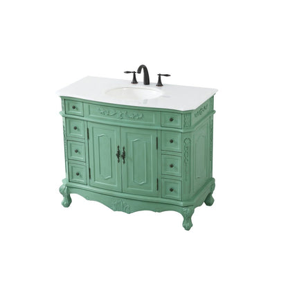 42 inch Single Bathroom vanity in vintage mint