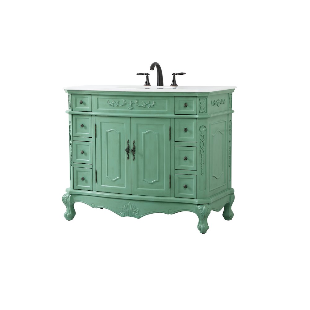 42 inch Single Bathroom vanity in vintage mint
