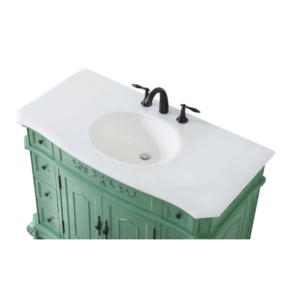 42 inch Single Bathroom vanity in vintage mint