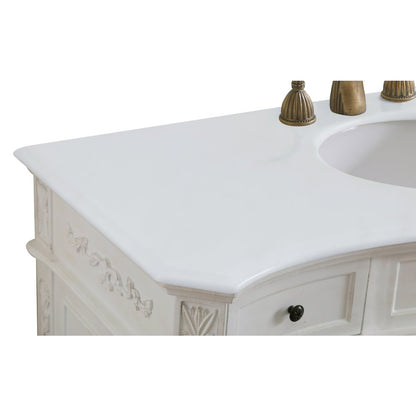 48 inch Single Bathroom vanity in antique white