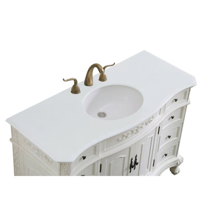 48 inch Single Bathroom vanity in antique white