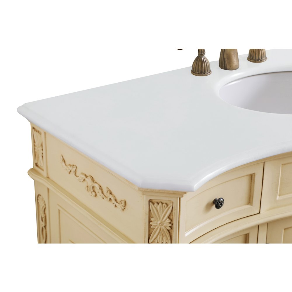 48 inch Single Bathroom vanity in light antique beige