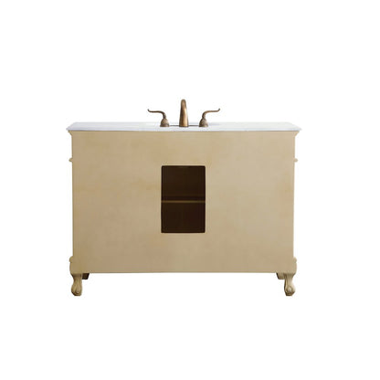 48 inch Single Bathroom vanity in light antique beige