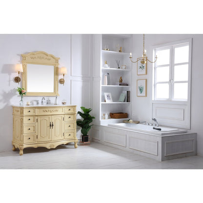 48 inch Single Bathroom vanity in light antique beige
