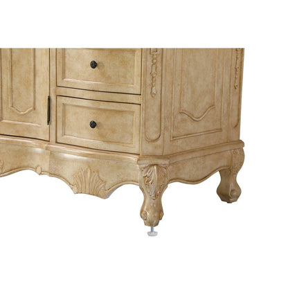 54 inch Single Bathroom Vanity in Antique Beige