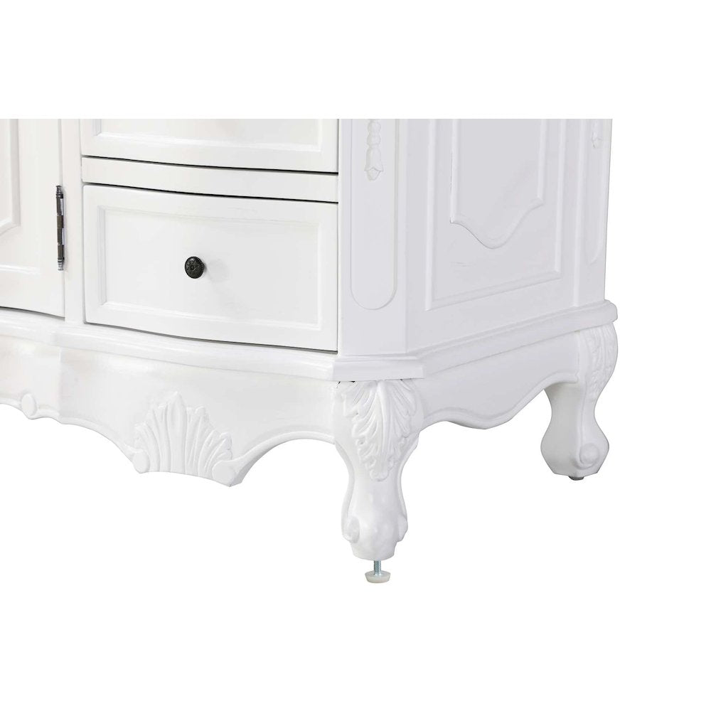 54 inch Single Bathroom Vanity in Antique white