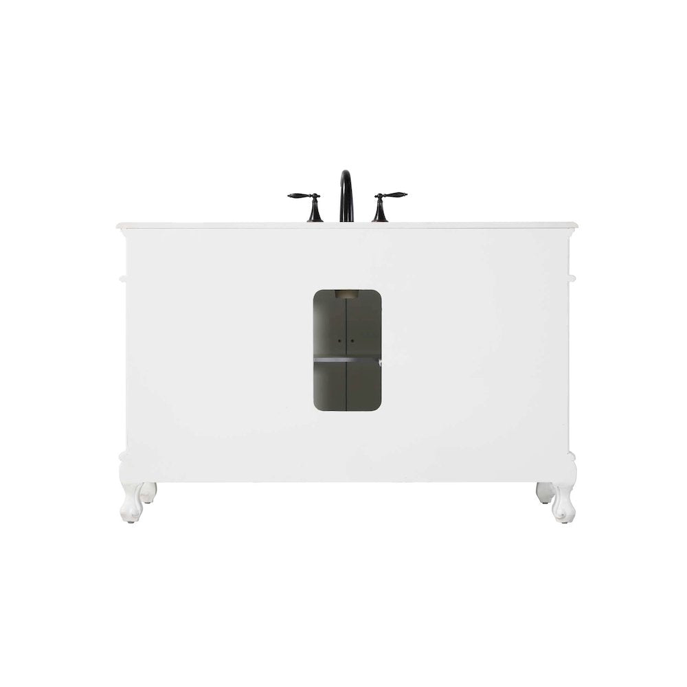 54 inch Single Bathroom Vanity in Antique white