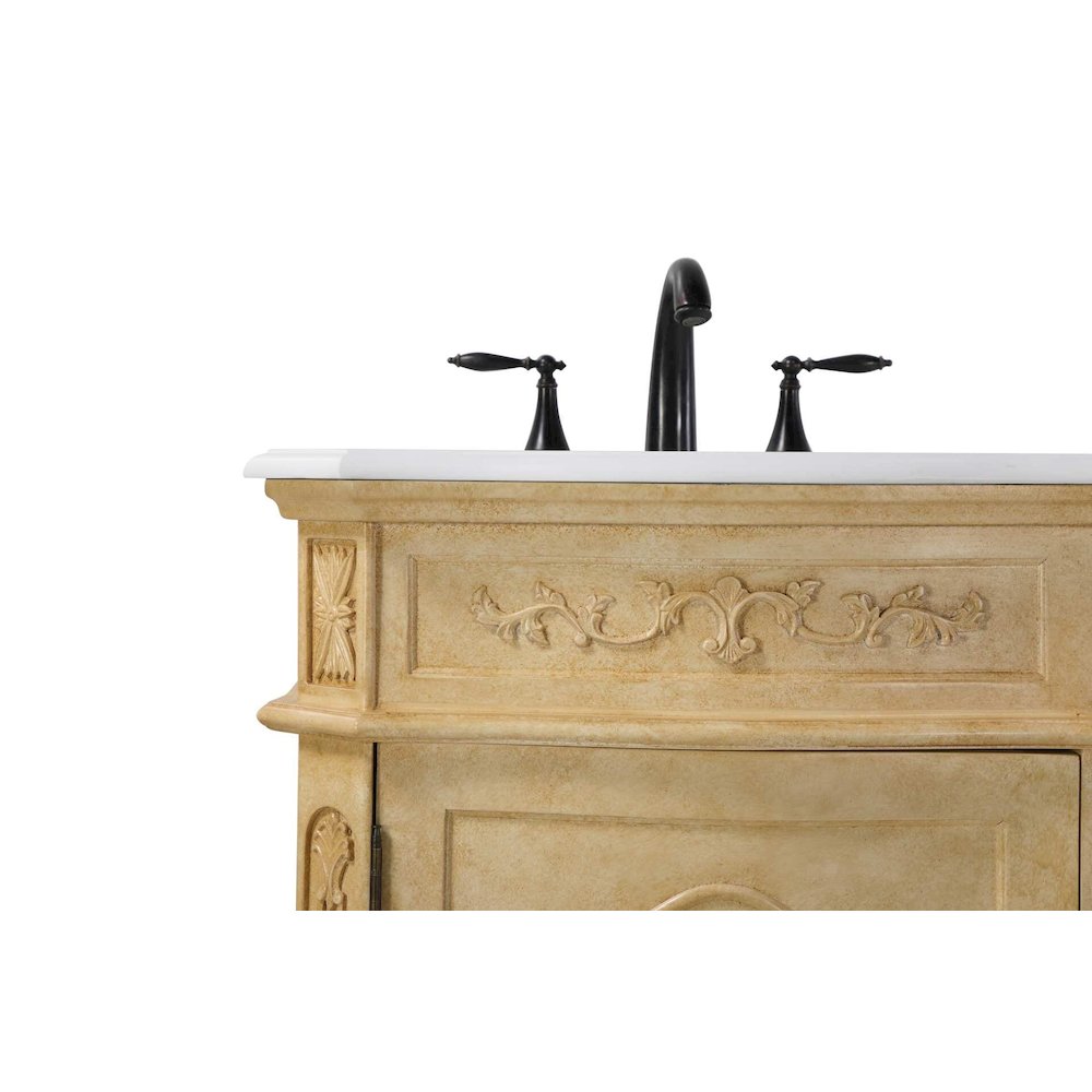 54 inch Double Bathroom Vanity in Antique Beige