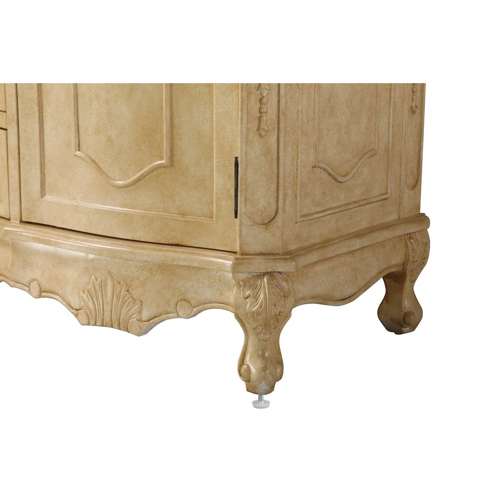 54 inch Double Bathroom Vanity in Antique Beige