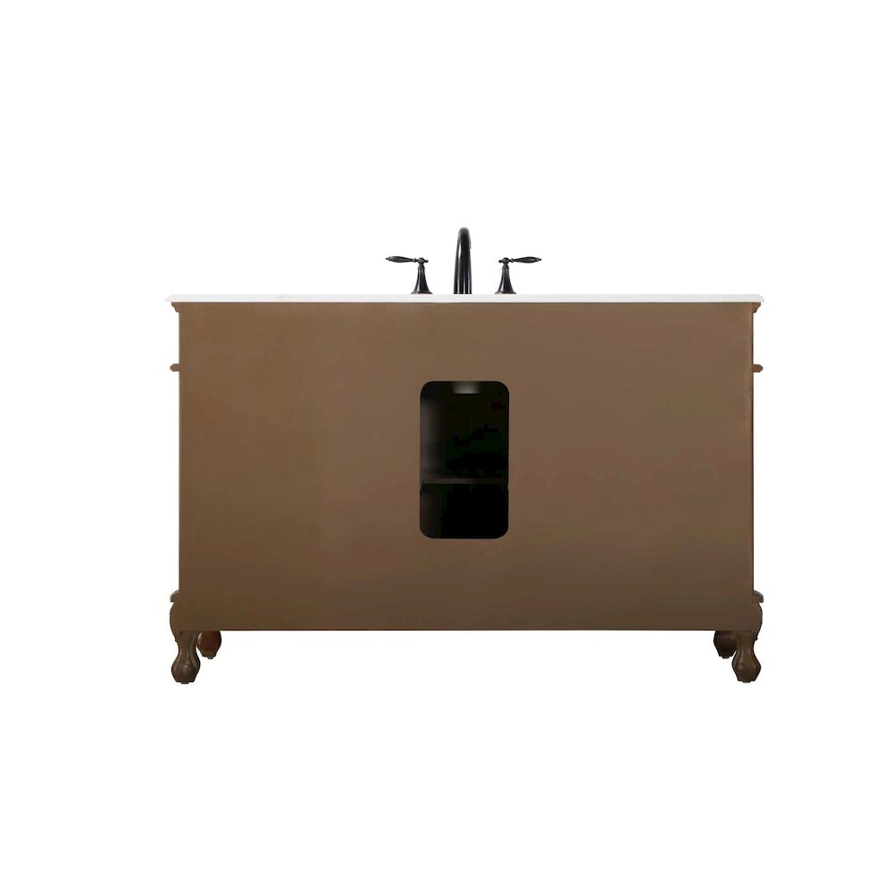 54 inch Single Bathroom Vanity in Teak