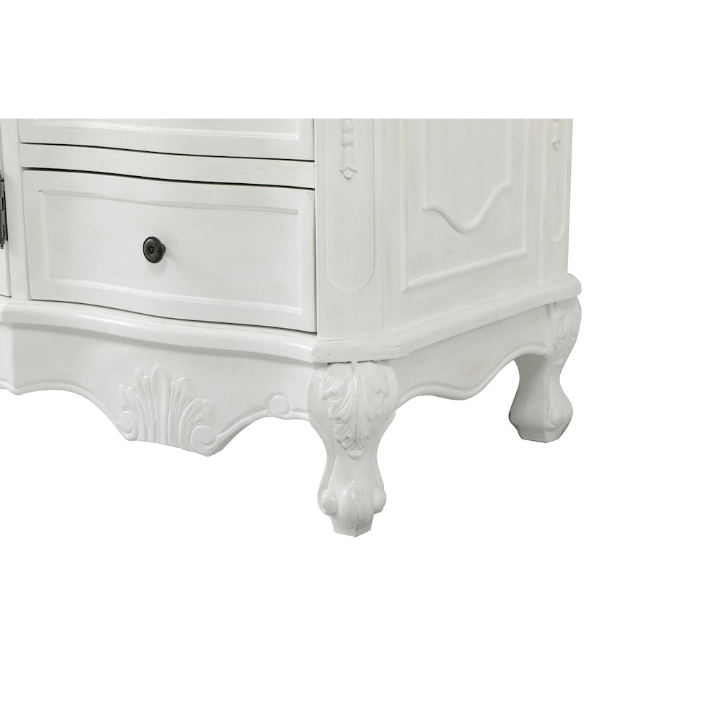 60 inch Single Bathroom vanity in antique white