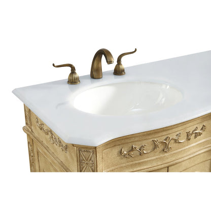 60 inch Double Bathroom vanity in Antique Beige