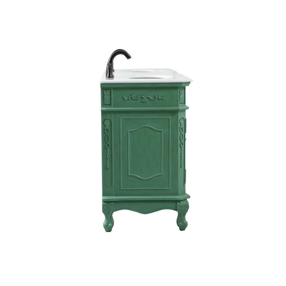 60 inch double Bathroom vanity in vintage mint