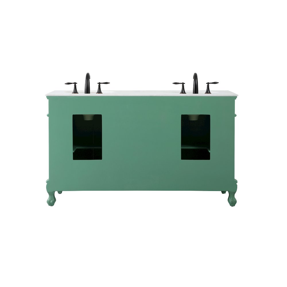 60 inch double Bathroom vanity in vintage mint