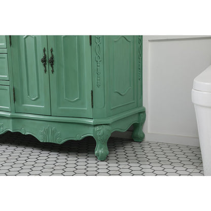 60 inch double Bathroom vanity in vintage mint