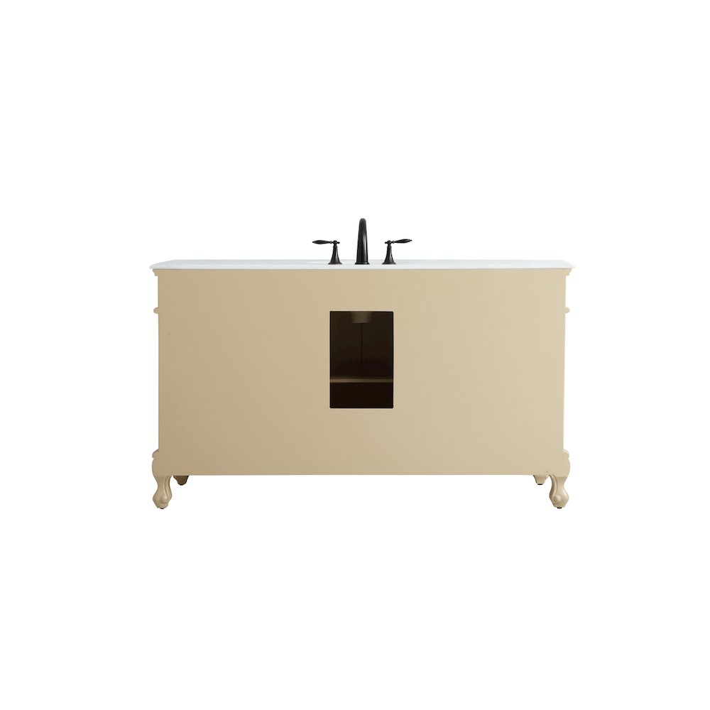 60 inch Single Bathroom vanity in Light Antique Beige
