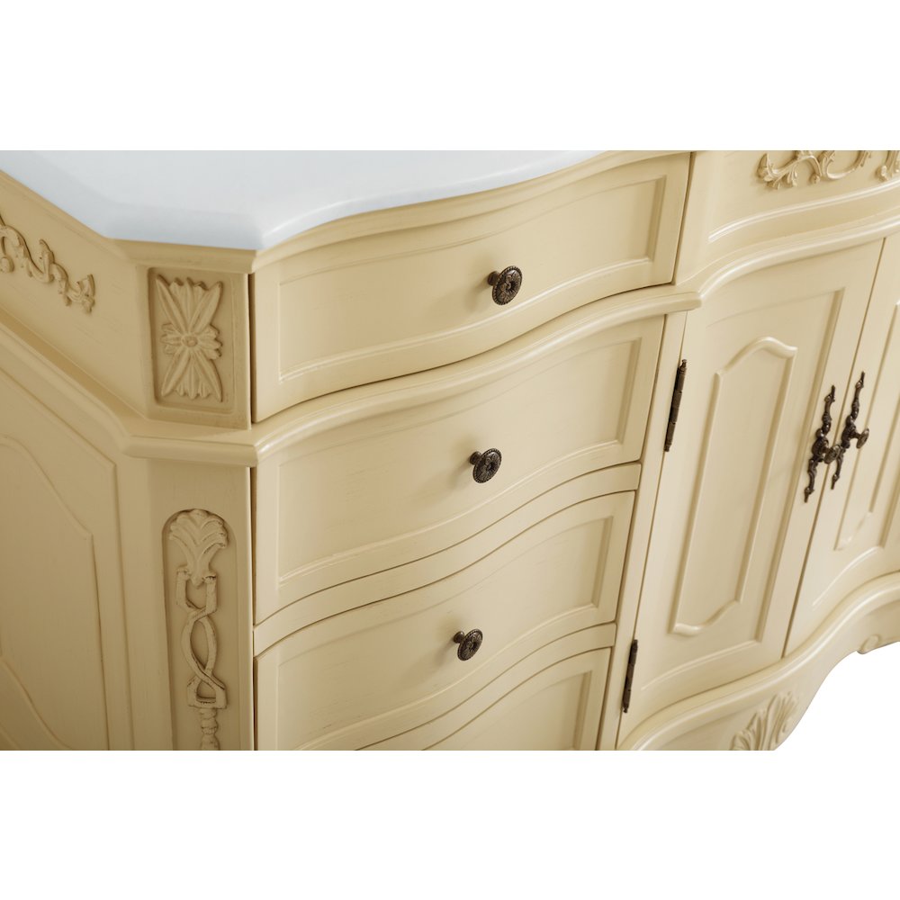 60 inch Single Bathroom vanity in Light Antique Beige