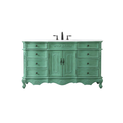 60 inch Single Bathroom vanity in vintage mint