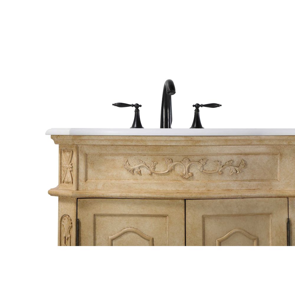 66 inch Double Bathroom Vanity in Antique Beige