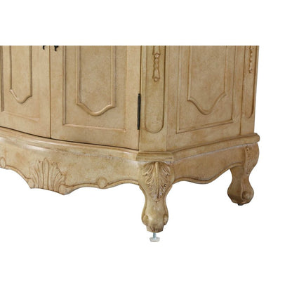 66 inch Double Bathroom Vanity in Antique Beige