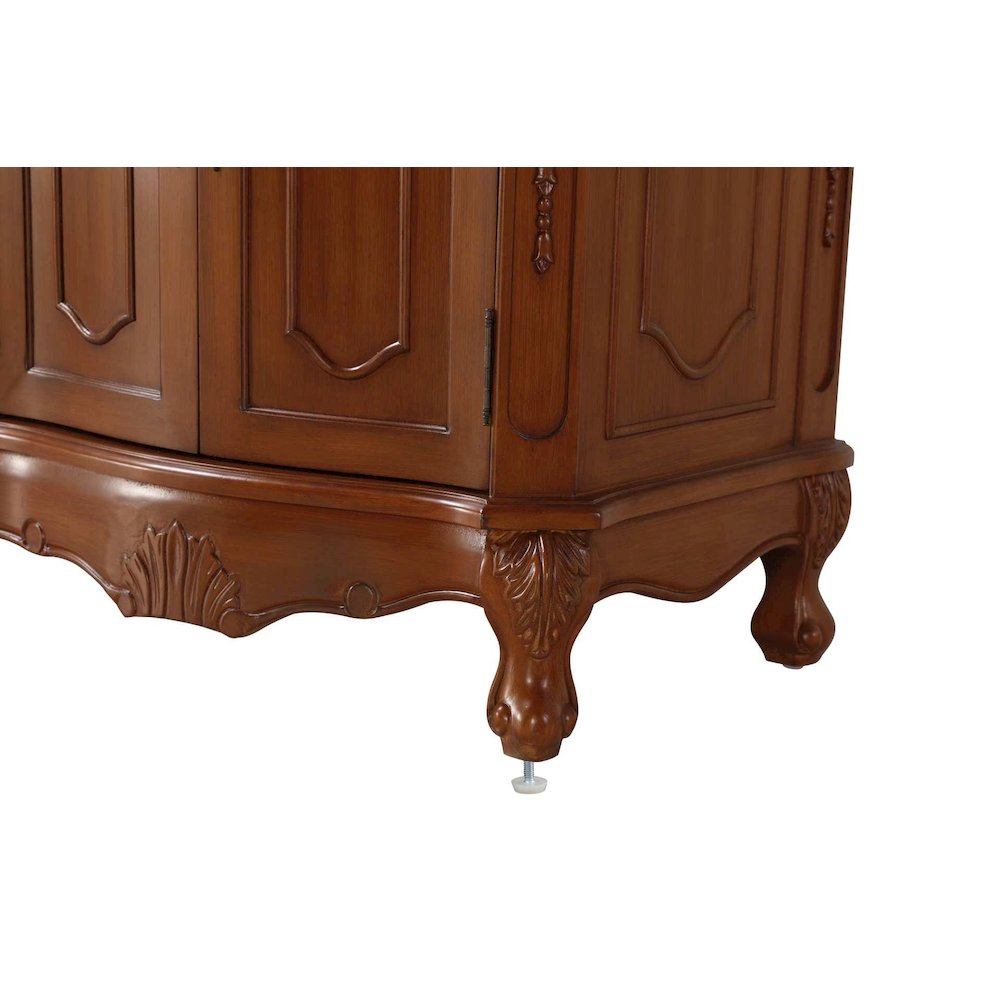 66 inch Double Bathroom Vanity in Teak