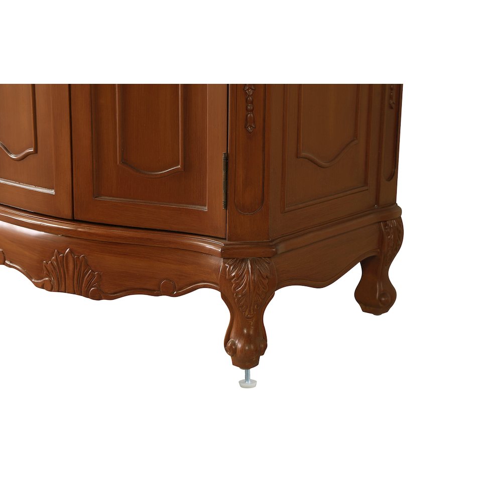 72 inch Double Bathroom vanity in Teak with ivory white engineered marble