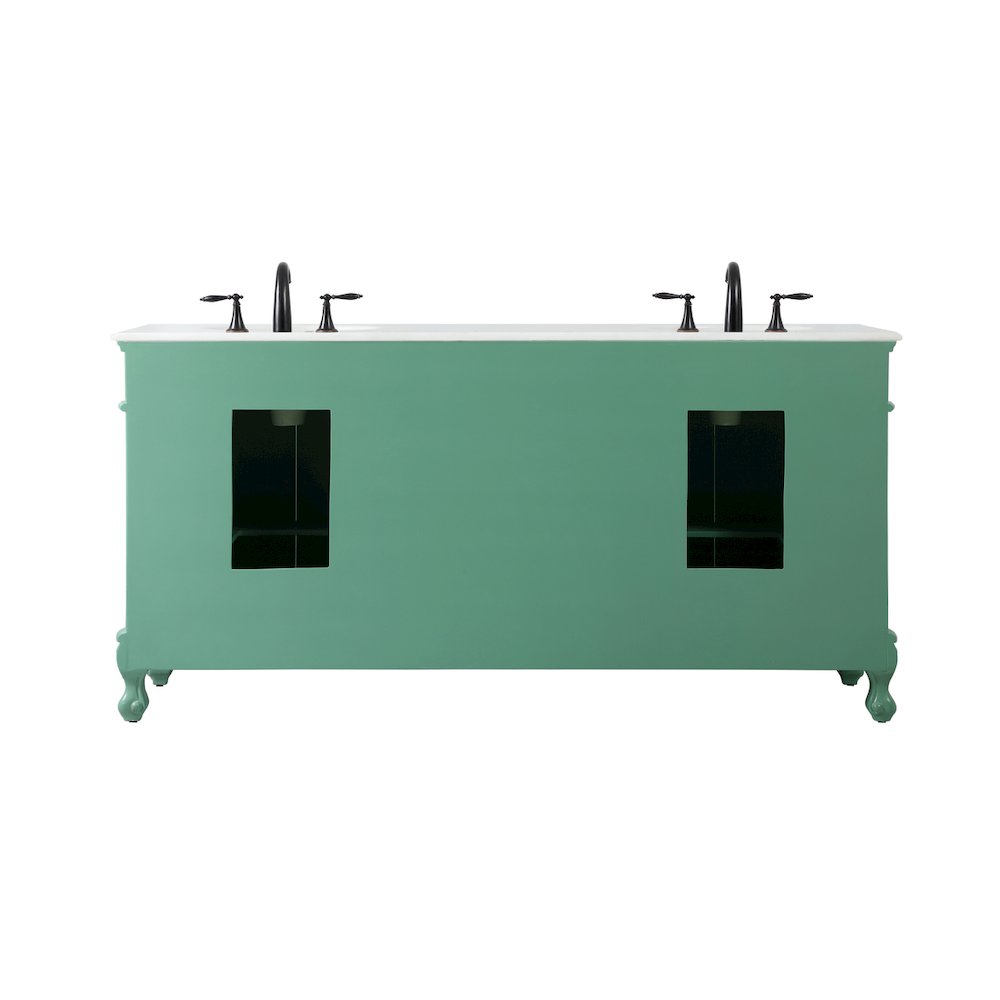 72 inch double Bathroom vanity in vintage mint