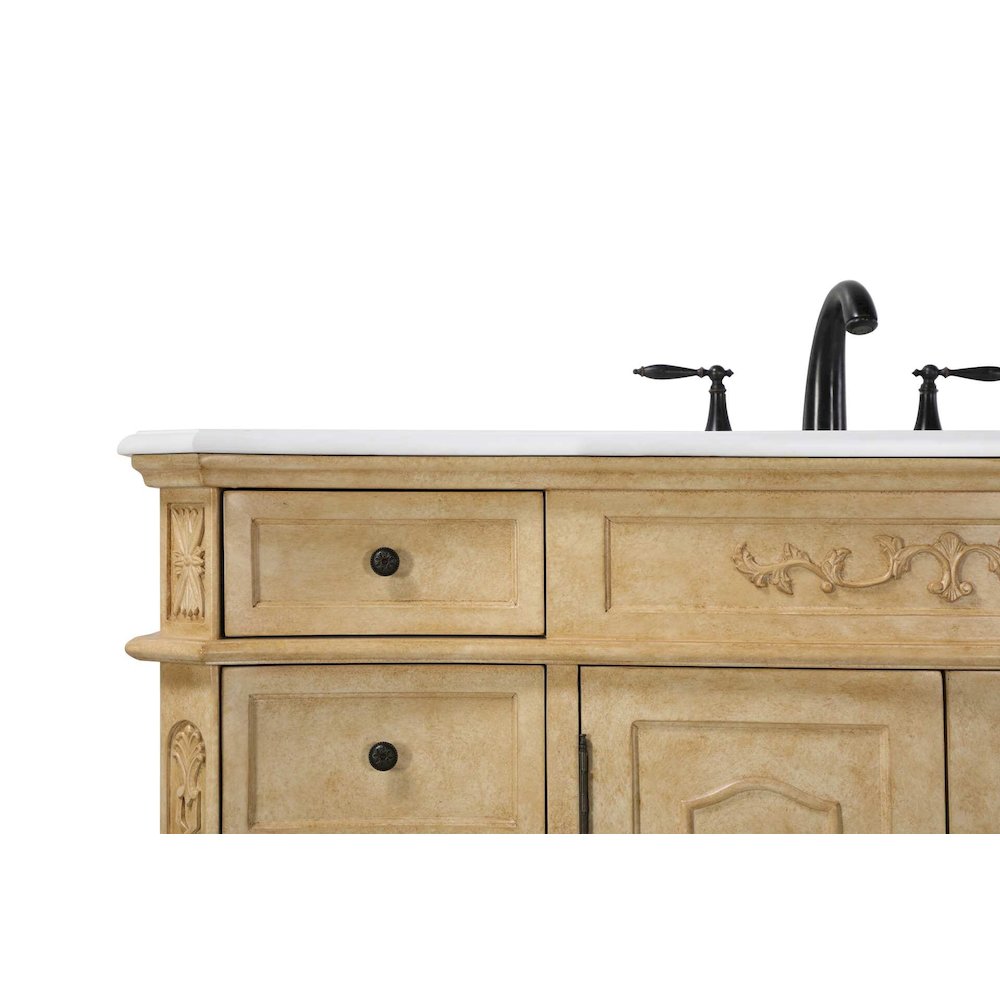 84 inch Double Bathroom Vanity in Antique Beige