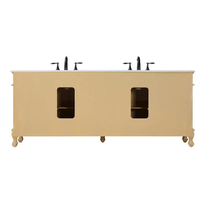 84 inch Double Bathroom Vanity in Antique Beige
