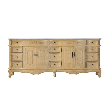 84 inch Double Bathroom Vanity in Antique Beige