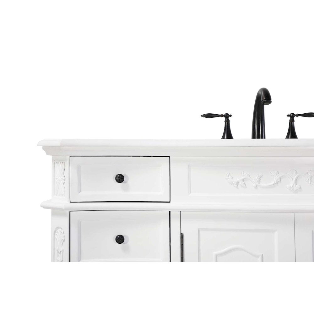 84 inch Double Bathroom Vanity in Antique white