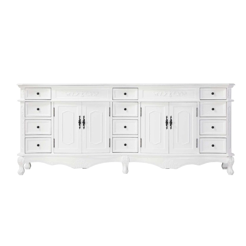 84 inch Double Bathroom Vanity in Antique white