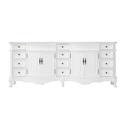84 inch Double Bathroom Vanity in Antique white