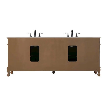 84 inch Double Bathroom Vanity in Teak