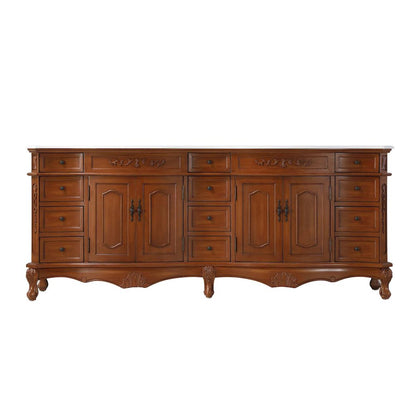 84 inch Double Bathroom Vanity in Teak