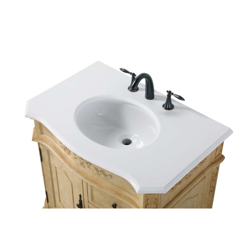 32 inch Single Bathroom Vanity in Antique Beige