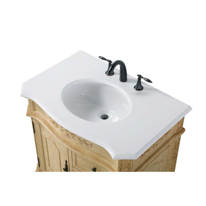 32 inch Single Bathroom Vanity in Antique Beige