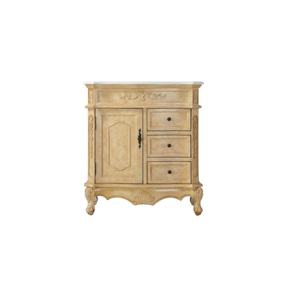 32 inch Single Bathroom Vanity in Antique Beige