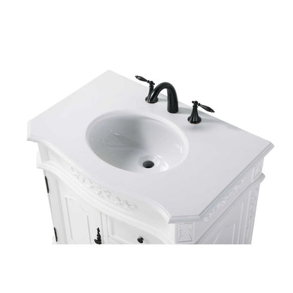 32 inch Single Bathroom Vanity in Antique white