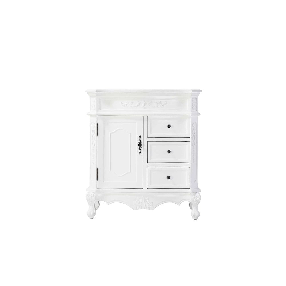 32 inch Single Bathroom Vanity in Antique white