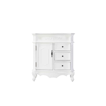 32 inch Single Bathroom Vanity in Antique white