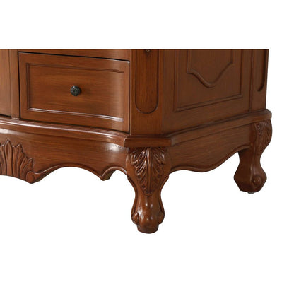 32 inch Single Bathroom Vanity in Teak