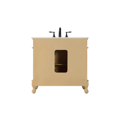 36 inch Single Bathroom Vanity in Antique Beige