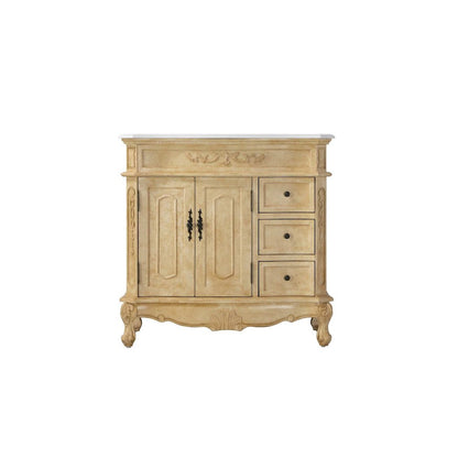 36 inch Single Bathroom Vanity in Antique Beige