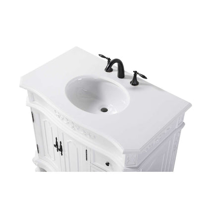 36 inch Single Bathroom Vanity in Antique white