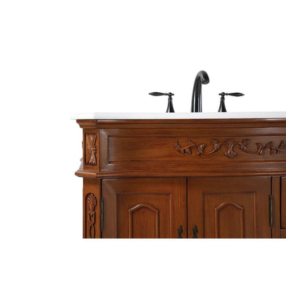 36 inch Single Bathroom Vanity in Teak