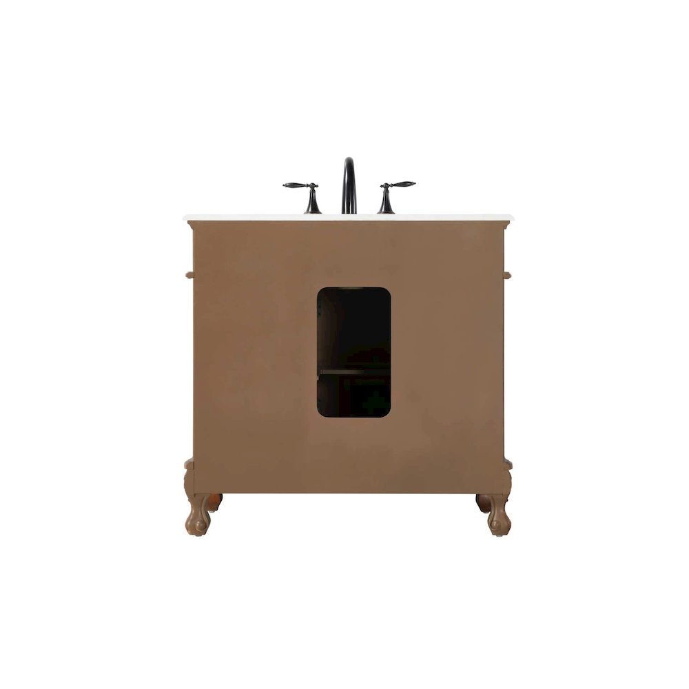 36 inch Single Bathroom Vanity in Teak